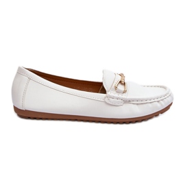Mocassins clássicos femininos com decoração, Ainslee branco