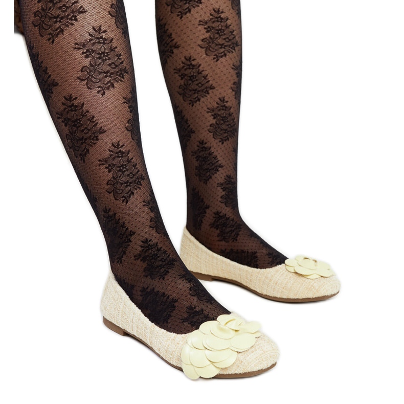 Sapatilhas amarelas com flor decorativa Mateja amarelo