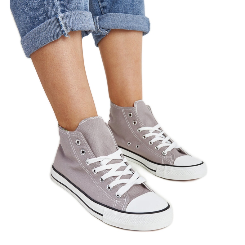 Tênis cano alto Eliska cinza