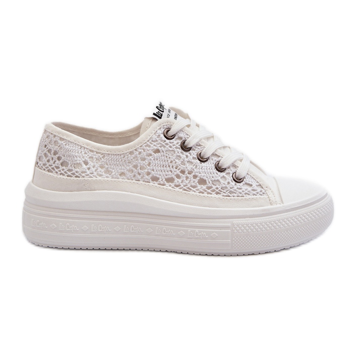 Tênis feminino de renda Lee Cooper LCW-23-44-1617 branco