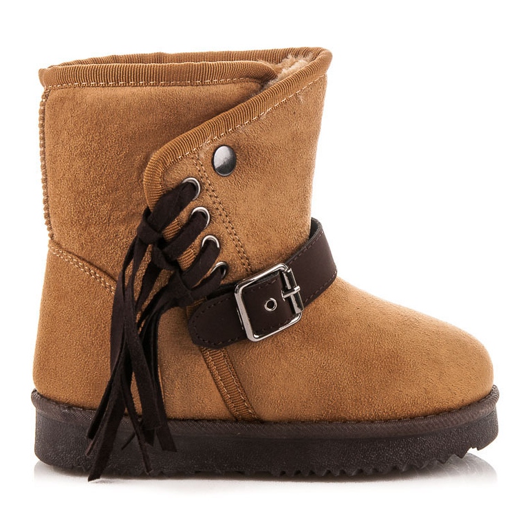 Kylie Botas com franjas castanho