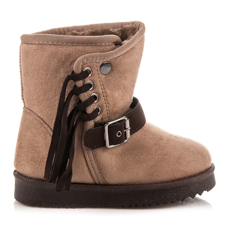 Kylie Botas com franjas castanho