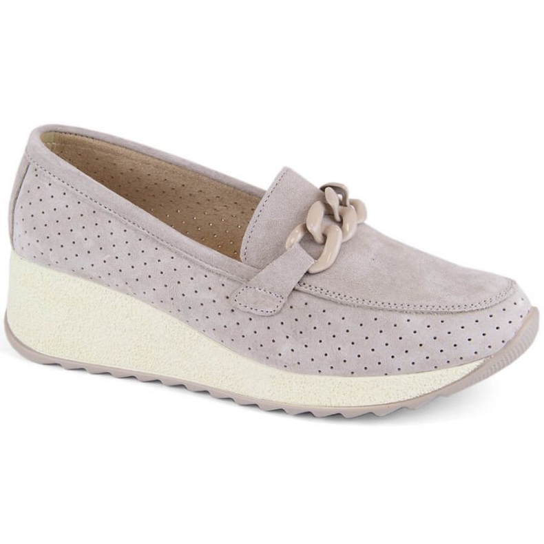 Filippo W PAW507A sapatos de camurça de couro bege