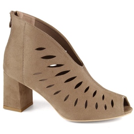Botins de camurça Potocki W WOL225B cappuccino marrom
