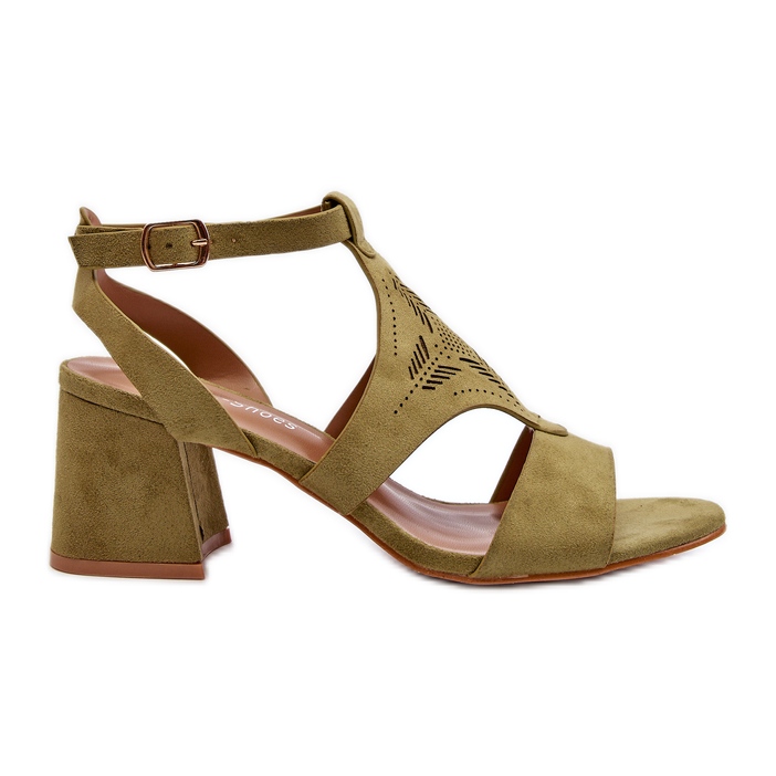Sandálias Verdes de Salto Baixo Eleriva