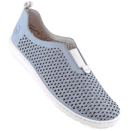 Sapatos confortáveis ​​com aberturas Rieker W RKR653 azul