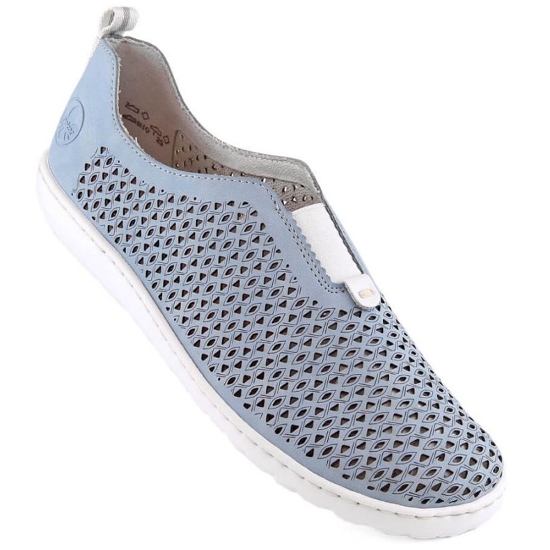 Sapatos confortáveis ​​com aberturas Rieker W RKR653 azul