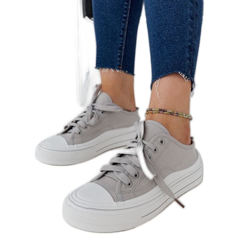 Tênis plataforma Fiori cinza