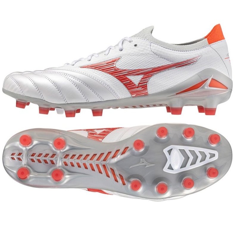 Chuteiras Mizuno Morelia Neo Vi Beta Japan Mix Md M P1GA244060 branco