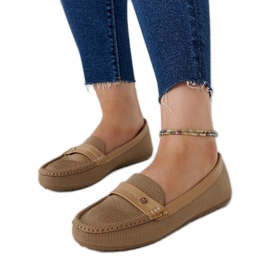 Mocassins de tecido marrom da Fombio