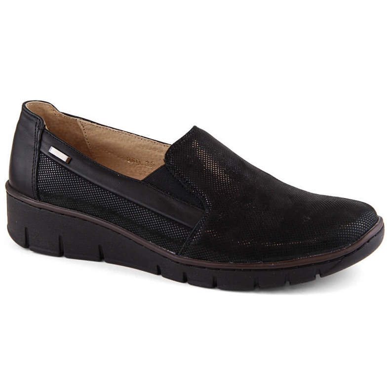 Sapatos femininos confortáveis ​​de couro preto Helios 350.015.011