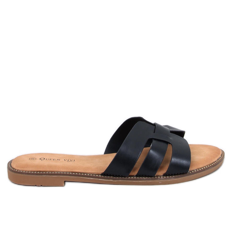 Chinelos femininos Charnes Black preto