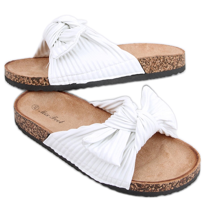 Chinelos de cortiça Moss White branco