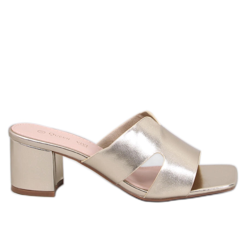 Chinelos de salto alto Vallon Gold dourado