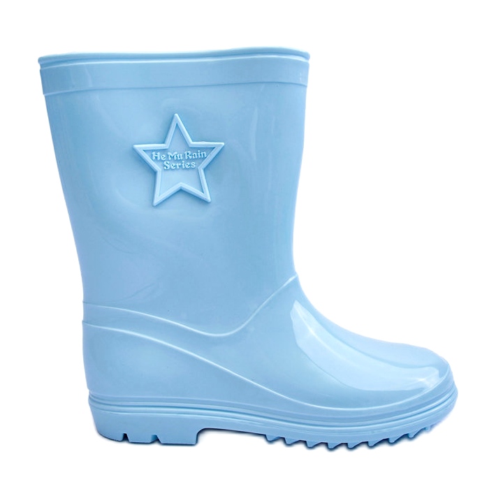 Borracha infantil galoshes azul claro