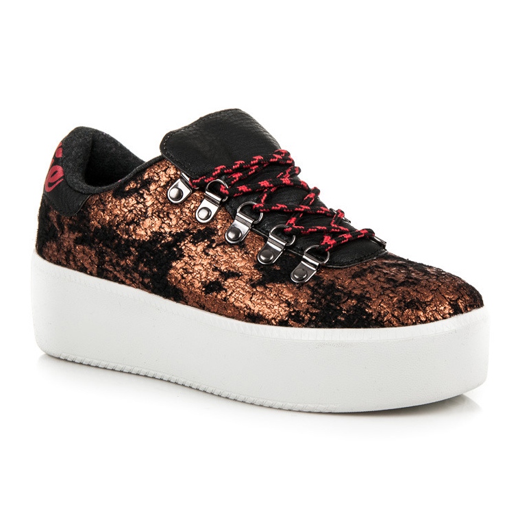 Kylie Tênis elegantes na plataforma castanho