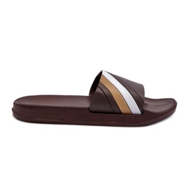 FK1 Chinelos Clássicos Masculinos Castanhos Claros Bemostom marrom