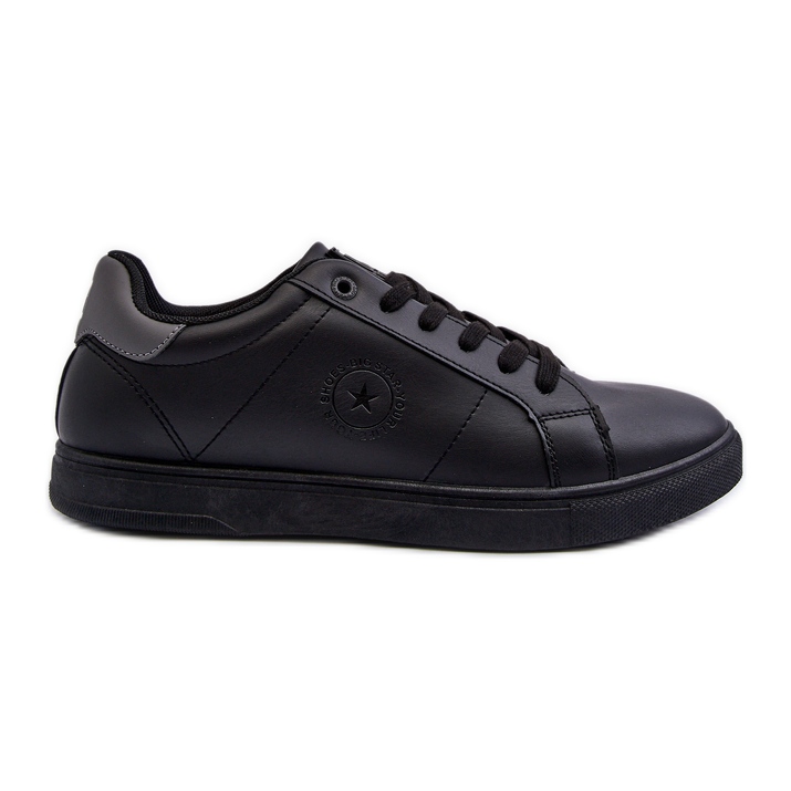 Tênis baixo masculino couro ecológico Big Star NN174284 preto
