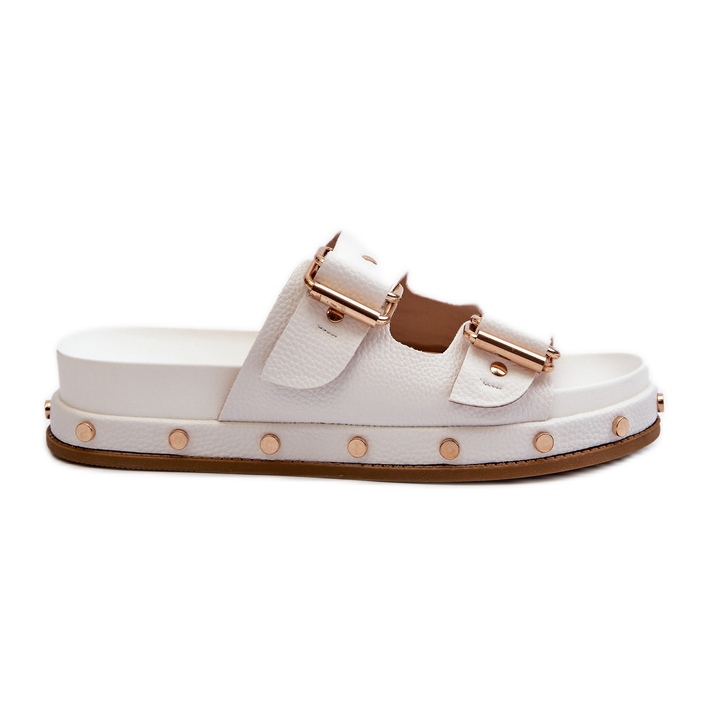 Chinelos femininos na plataforma Big Star NN274081 branco