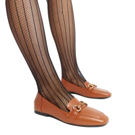 Mocassins castanhos com fivela Areebah marrom