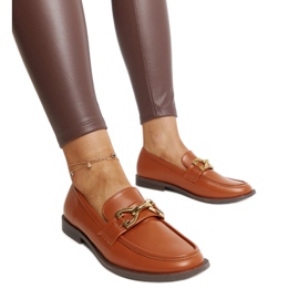 Mocassins marrons com fivela Lea marrom