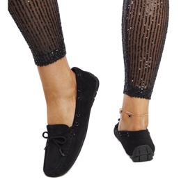 Mocassins pretos Hayam com laço Mocassins pretos Hayam com laço