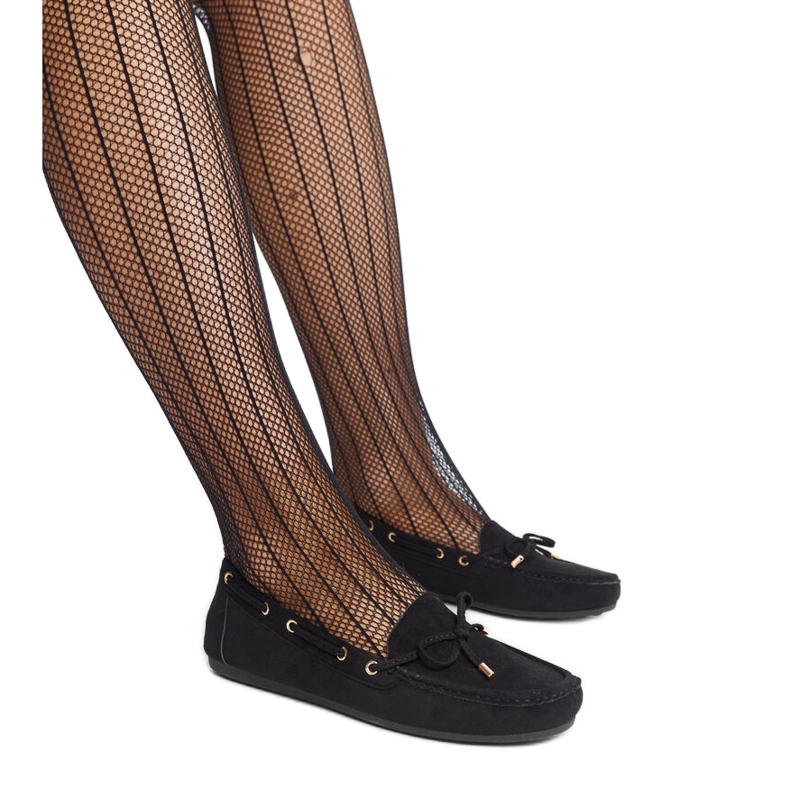 Mocassins de camurça preta da Aneesa preto