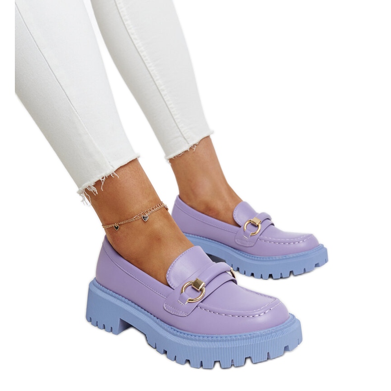 Mocassins roxos com fivela Lasima tolet