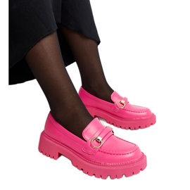 Mocassins rosa escuro com fivela Lasima Mocassins rosa escuro com fivela Lasima