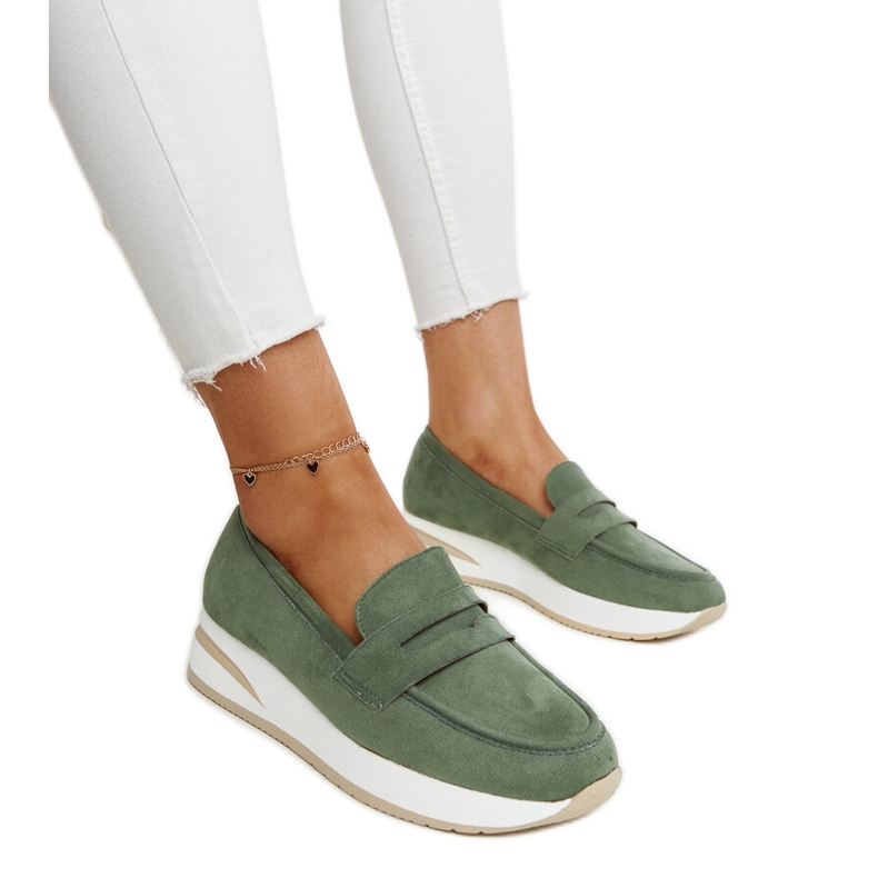 Calçado desportivo Venla em camurça verde