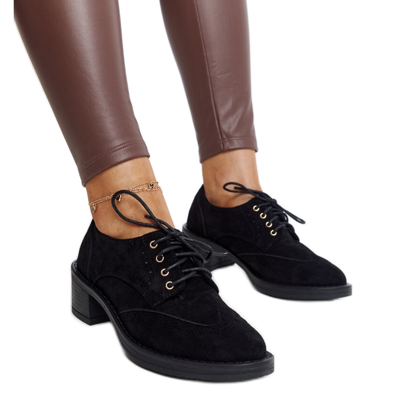 Sapatos de salto alto de camurça preta Tigard preto