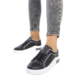 Tênis preto vazado com glitter Zorka