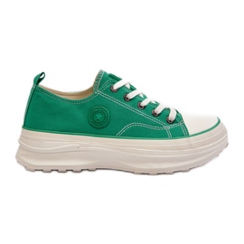 Tênis feminino com sola maciça Big Star NN274130 verde