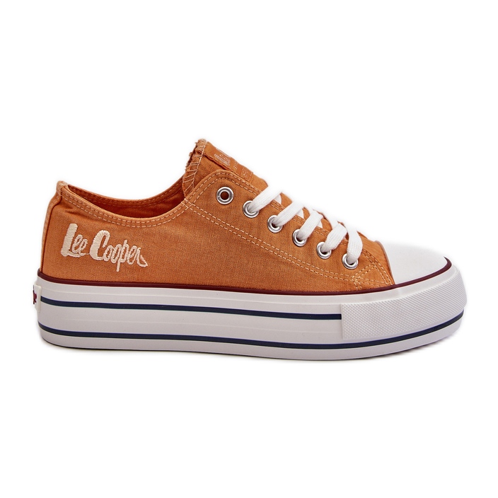 Tênis feminino com sola grossa Lee Cooper LCW-24-31-2216 laranja
