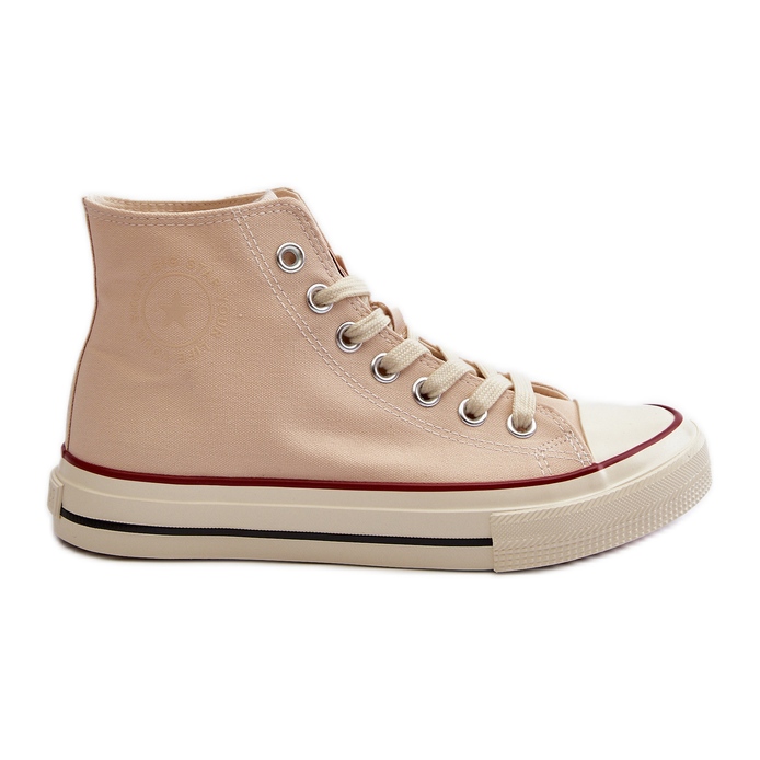 Tênis alto feminino Big Star NN274278 Bege