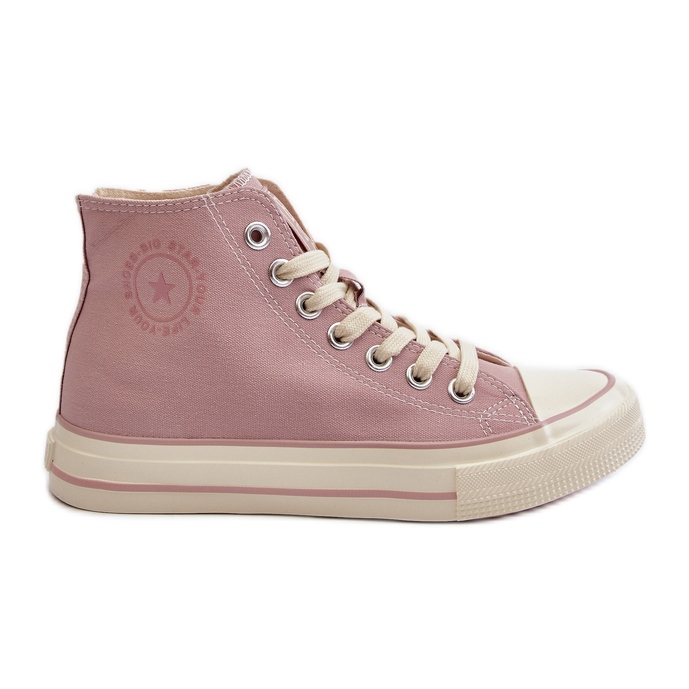 Tênis alto feminino Big Star NN274277 rosa