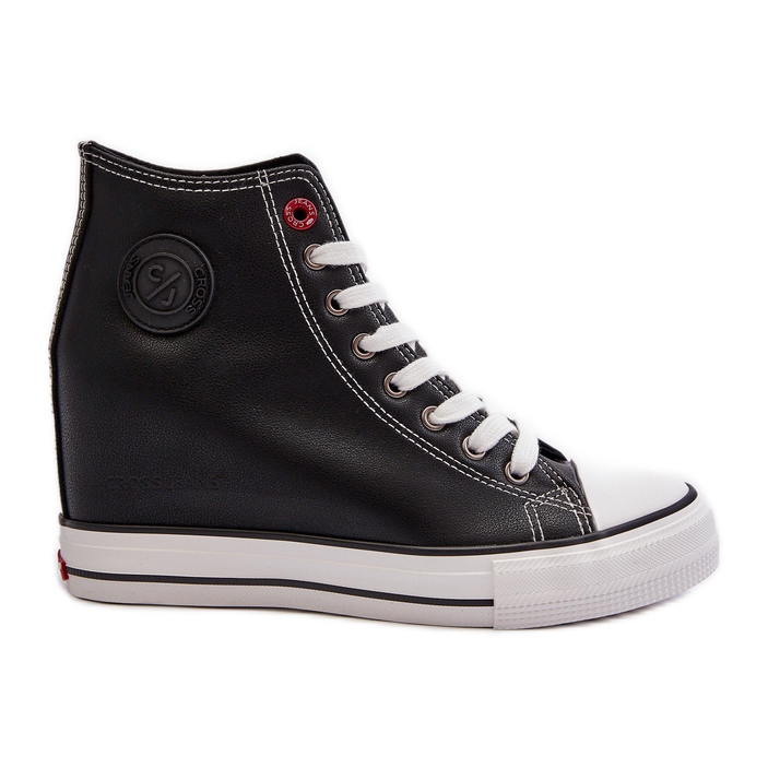 Tênis de cunha feminino Cross Jeans NN2R4005 preto