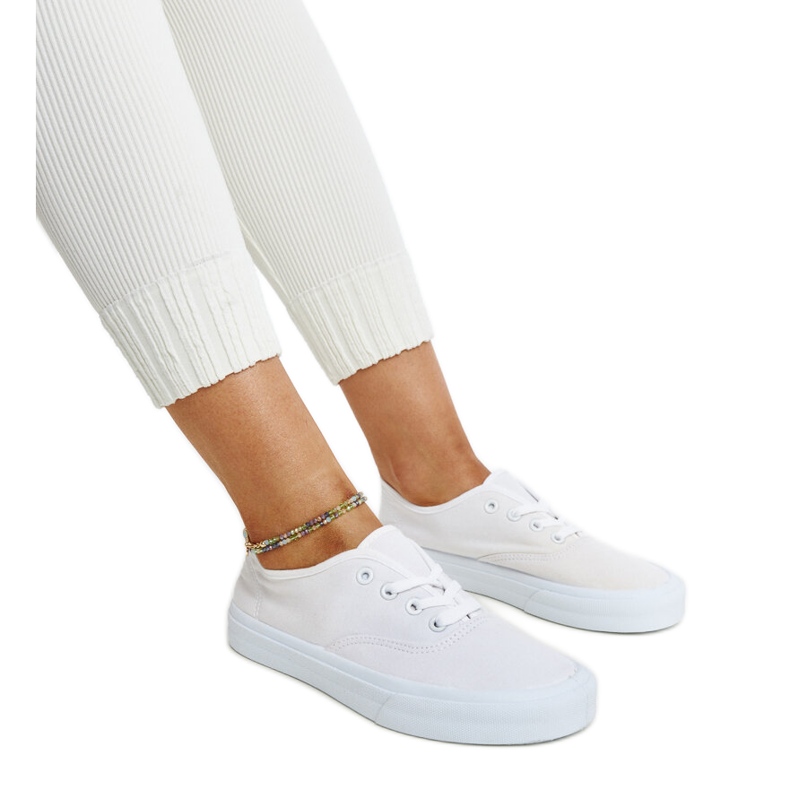 Tênis de tecido branco Fantina