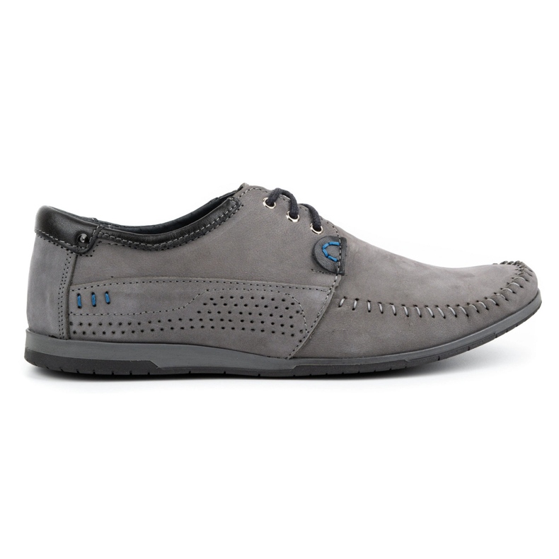 KOMODO Sapatos mocassins masculinos 875 cinza