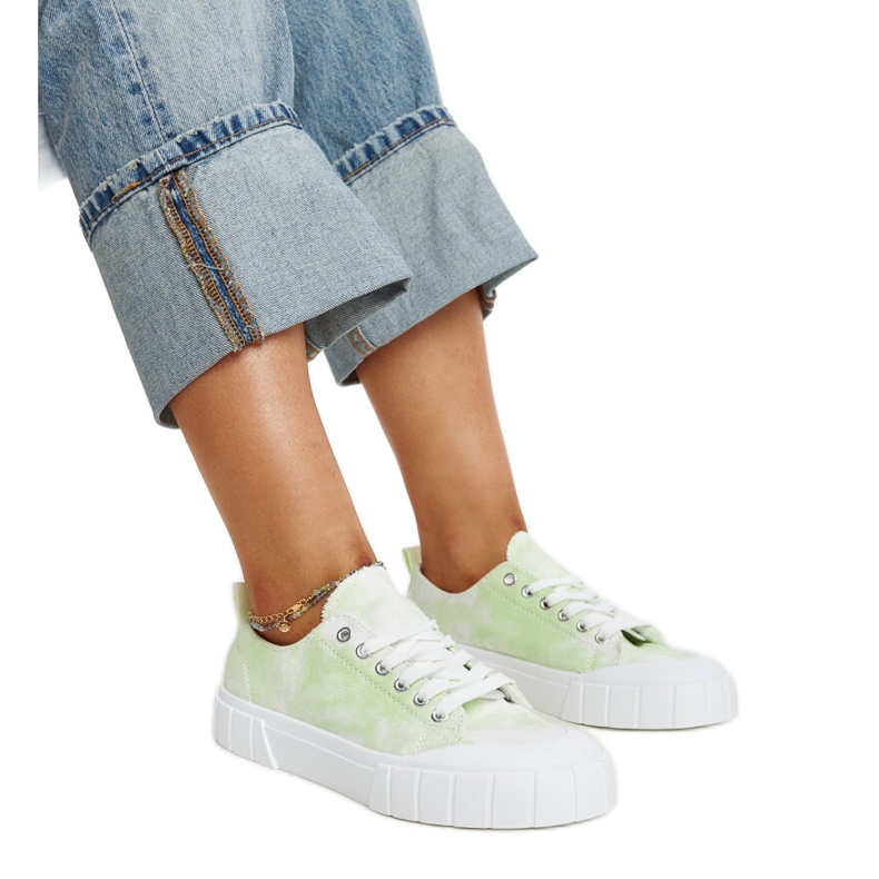 Tênis de tecido Jerina verde claro