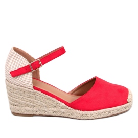 Alpercatas com cunha Platten Red vermelho