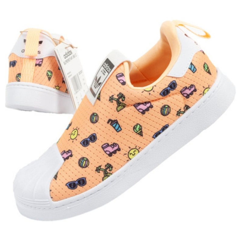 Tênis Adidas Superstar Jr GX3301 laranja