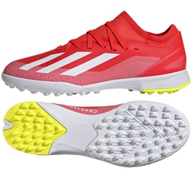 Chuteiras Adidas X Crazyfast League Tf Jr IF0679 vermelho