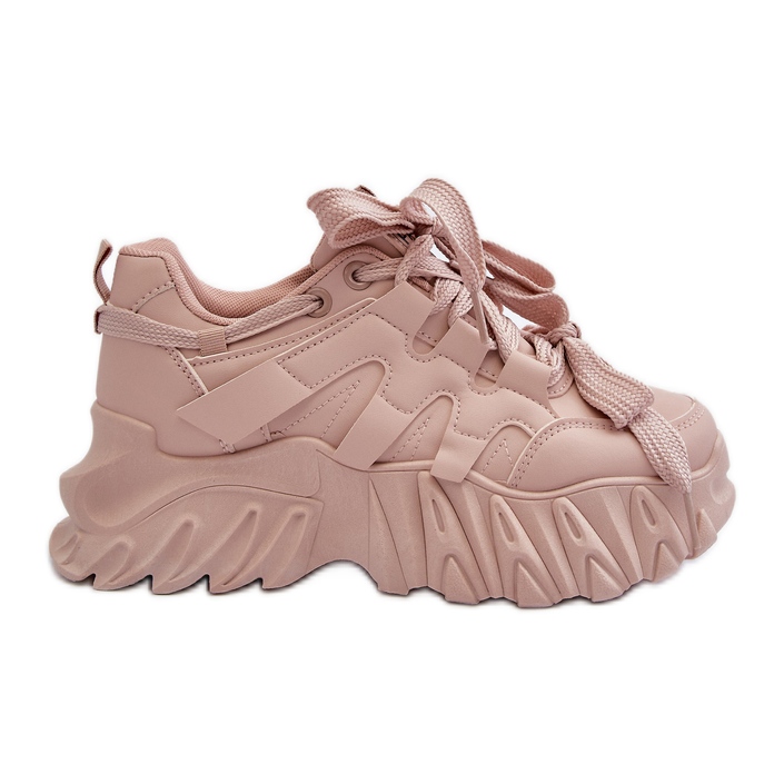 Tênis feminino com sola robusta, rosa Ellerai