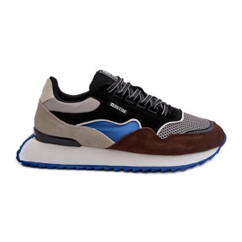 Tênis masculino Big Star NN174322 sistema de espuma viscoelástica marrom-preto Tênis masculino Big Star NN174322 sistema de espuma viscoelástica marrom-preto