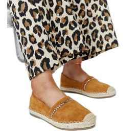 Alpercatas marrons com strass Abia marrom