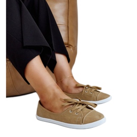 Tênis slip-on marrom em couro ecológico Knudsen