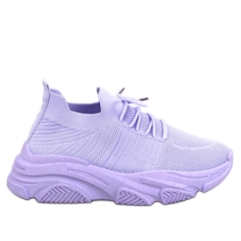 Calçado desportivo com meia roxa Fabre roxo