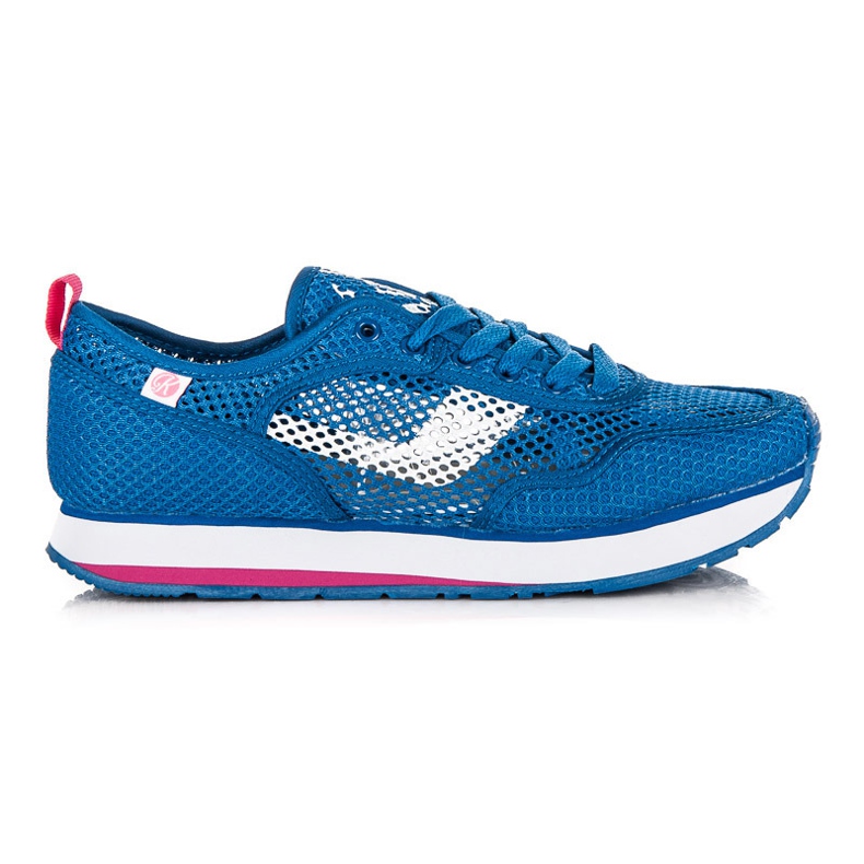 Kylie sapatos esportivos de malha branco azul rosa