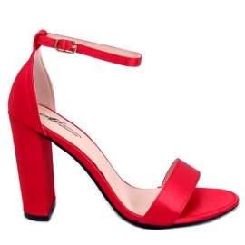 Ranae Sandália vermelha com salto vermelho